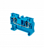 Клемма пружинная проходная, 4 мм², синяя
