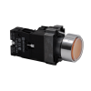 Кнопка плоская желтая с подсветкой, 24V AC/DC, 1NO, IP67, металл