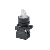 Переключатель на 2 положения с фиксацией и подсветкой, белый, 1NO, 220V AC/DC, IP65, пластик