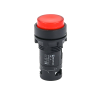 Кнопка красная выступающая с подсветкой, 1NС, 220V AC, IP54, пластик