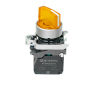 Переключатель  на 3 положения с фиксацией и подсветкой, желтый, 1NO, 220V AC/DC, IP65, металл