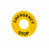 Табличка "Emergency Stop", размер 60 мм (2 шт. в комплекте)